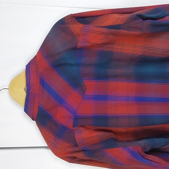 Levi's Plaid Vibrant Color Pearl Snap Pocket Buttondown Western Shirt Sz.XXL - Picture 7 of 10